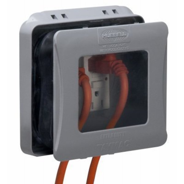 Racoorporated Electrical Box Cover, 2 Gang, Polycarbonate, Expandable; In-Use ML2500G